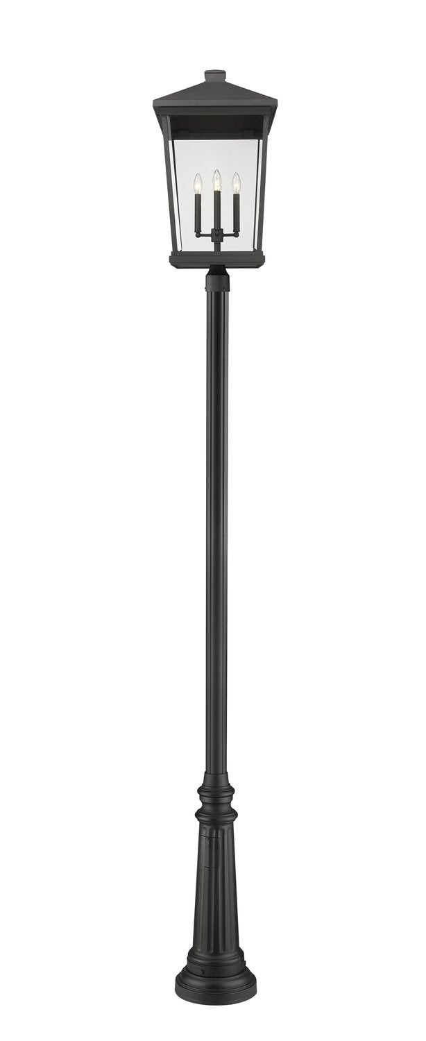 Z-LITE BEACON 4 LIGHT OUTDOOR POST MOUNTED FIXTURE | 568PHXXLR-511P-BK - Post