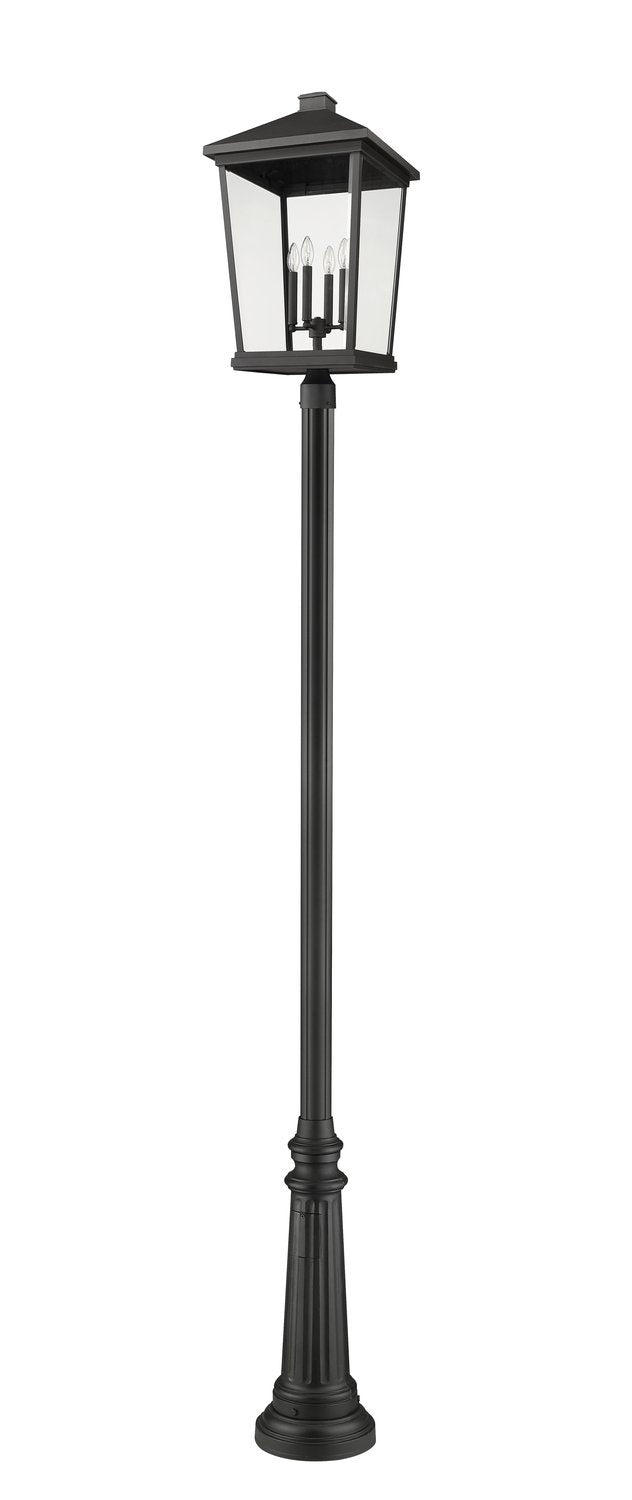 Z-LITE BEACON 4 LIGHT OUTDOOR POST MOUNTED FIXTURE | 568PHXXLR-511P-BK - Post