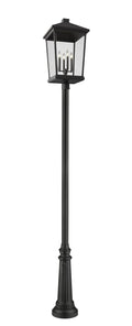 Z-LITE BEACON 4 LIGHT OUTDOOR POST MOUNTED FIXTURE | 568PHXXLR-511P-BK - Post