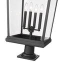 Z-LITE BEACON 4 LIGHT OUTDOOR PIER MOUNTED FIXTURE | 568PHXXLR-533PM-BK - Post