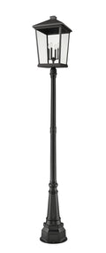 Z-LITE BEACON 4 LIGHT OUTDOOR POST MOUNTED FIXTURE | 568PHXXLR-564P-BK - Post