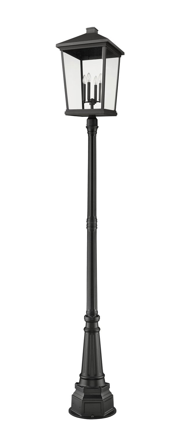 Z-LITE BEACON 4 LIGHT OUTDOOR POST MOUNTED FIXTURE | 568PHXXLR-564P-BK - Post