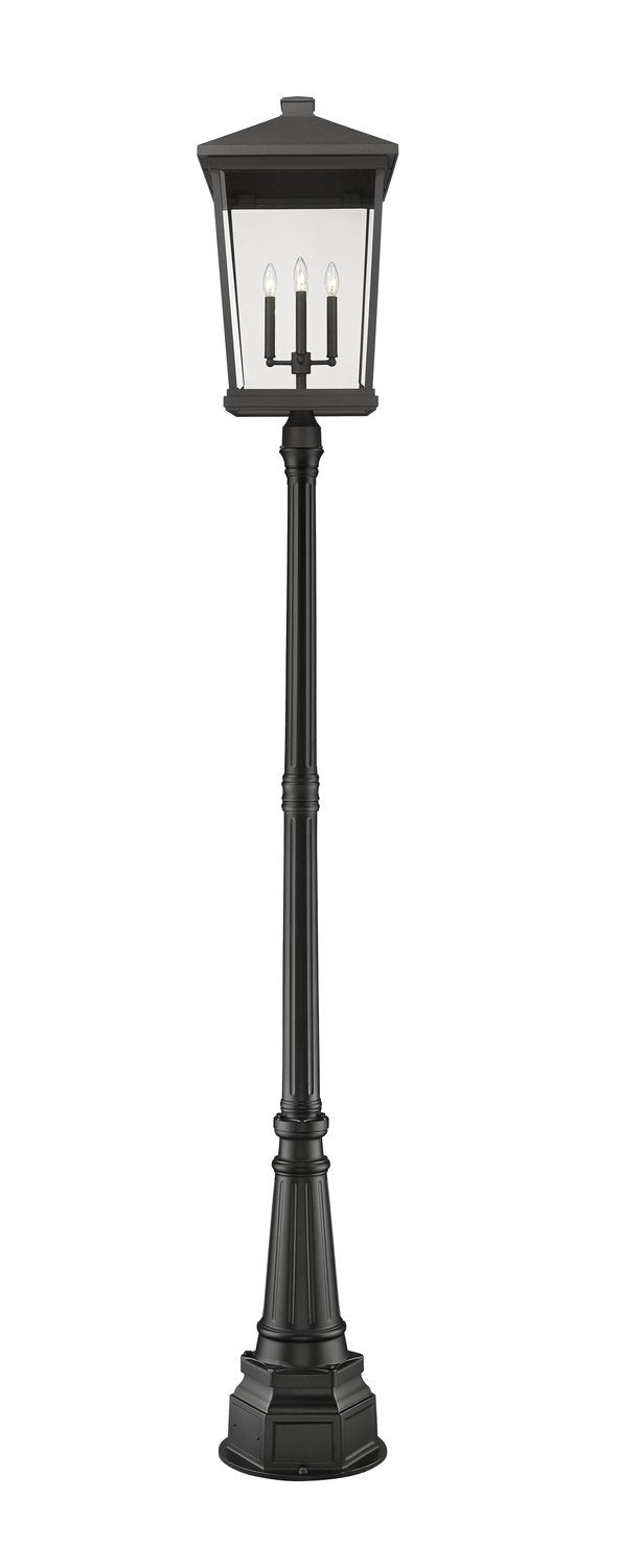 Z-LITE BEACON 4 LIGHT OUTDOOR POST MOUNTED FIXTURE | 568PHXXLR-564P-BK - Post