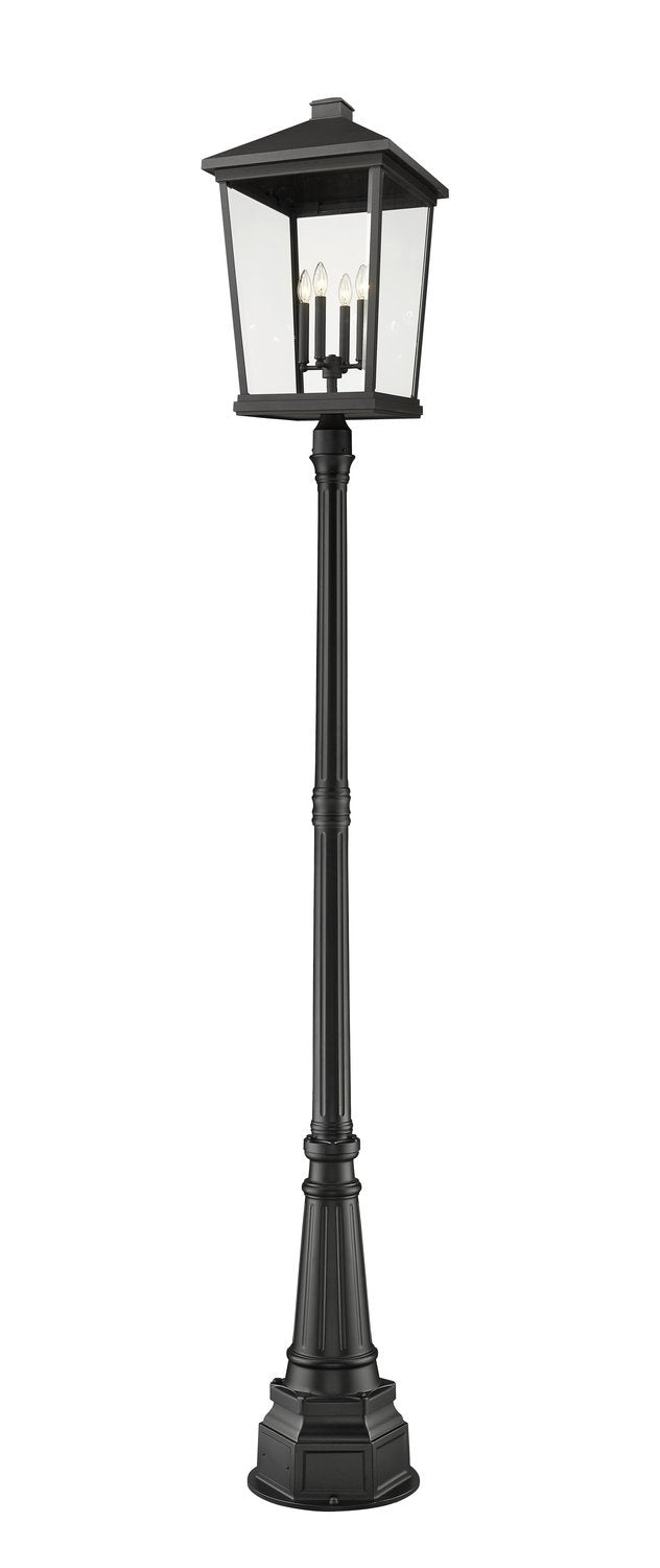 Z-LITE BEACON 4 LIGHT OUTDOOR POST MOUNTED FIXTURE | 568PHXXLR-564P-BK - Post