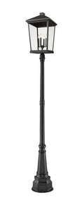 Z-LITE BEACON 4 LIGHT OUTDOOR POST MOUNTED FIXTURE | 568PHXXLR-564P-BK - Post