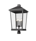 Z-LITE BEACON 4 LIGHT OUTDOOR POST MOUNT FIXTURE | 568PHXXLR-BK - Post