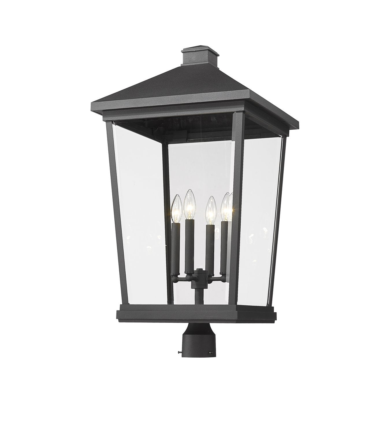 Z-LITE BEACON 4 LIGHT OUTDOOR POST MOUNT FIXTURE | 568PHXXLR-BK - Post