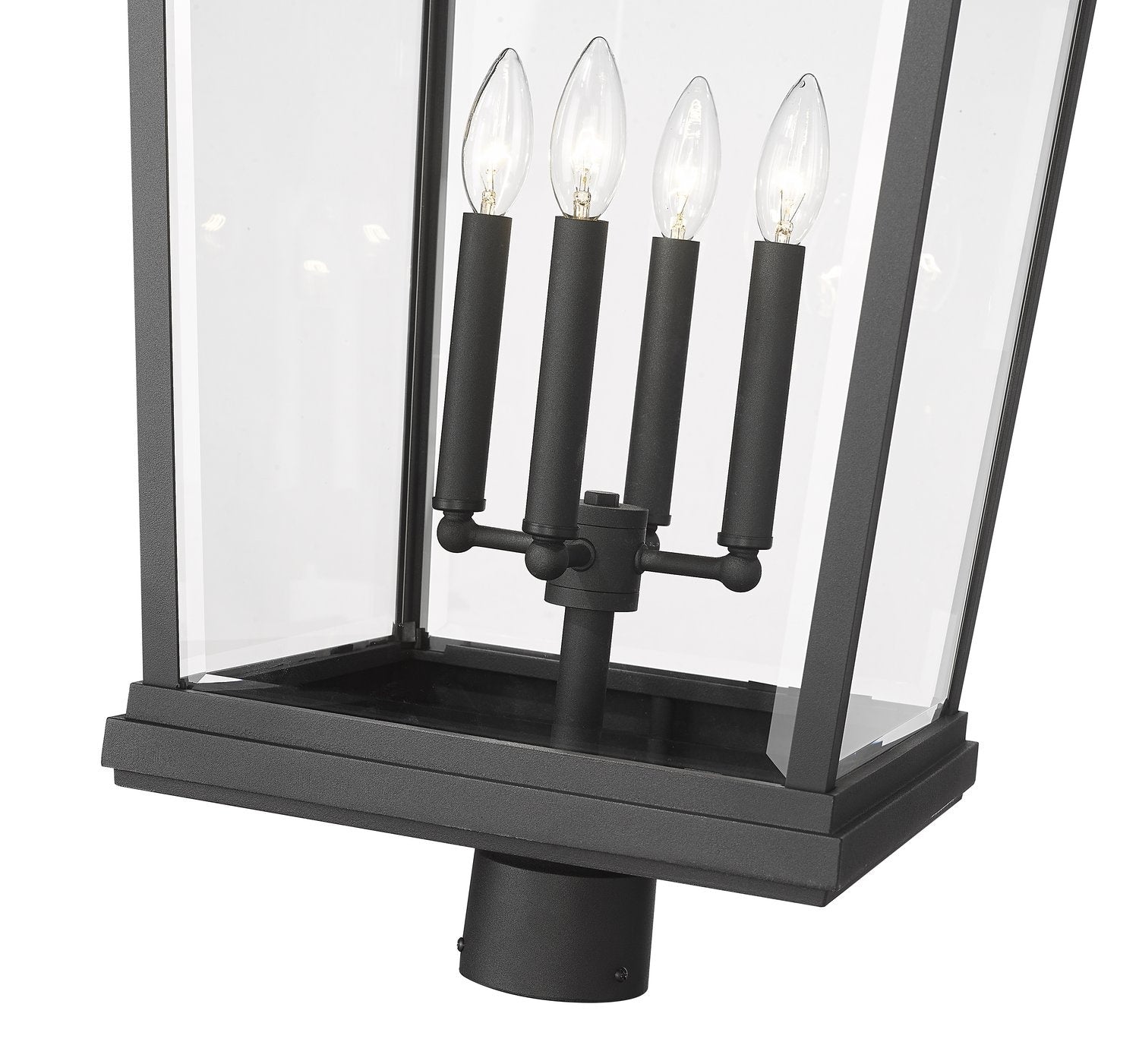 Z-LITE BEACON 4 LIGHT OUTDOOR POST MOUNT FIXTURE | 568PHXXLR-BK - Post