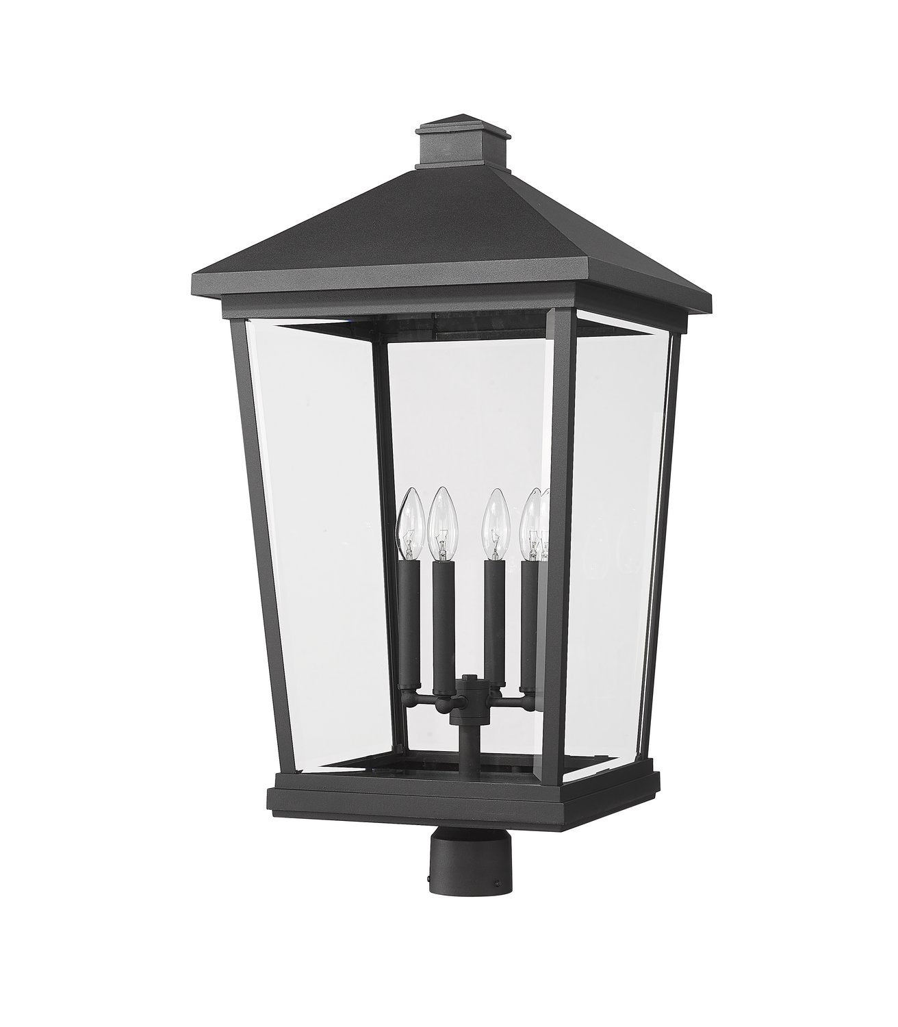 Z-LITE BEACON 4 LIGHT OUTDOOR POST MOUNT FIXTURE | 568PHXXLR-BK - Post