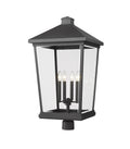 Z-LITE BEACON 4 LIGHT OUTDOOR POST MOUNT FIXTURE | 568PHXXLR-BK - Post