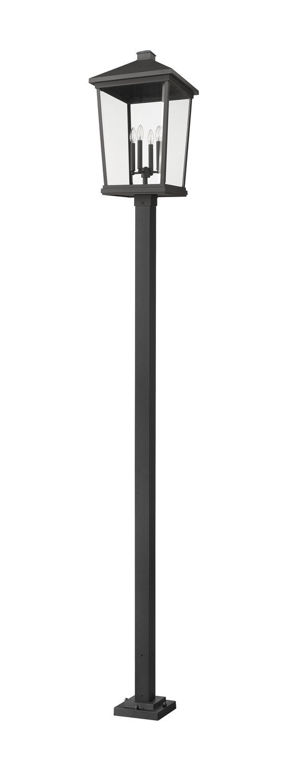 Z-LITE BEACON 4 LIGHT OUTDOOR POST MOUNTED FIXTURE | 568PHXXLS-536P-BK - Post