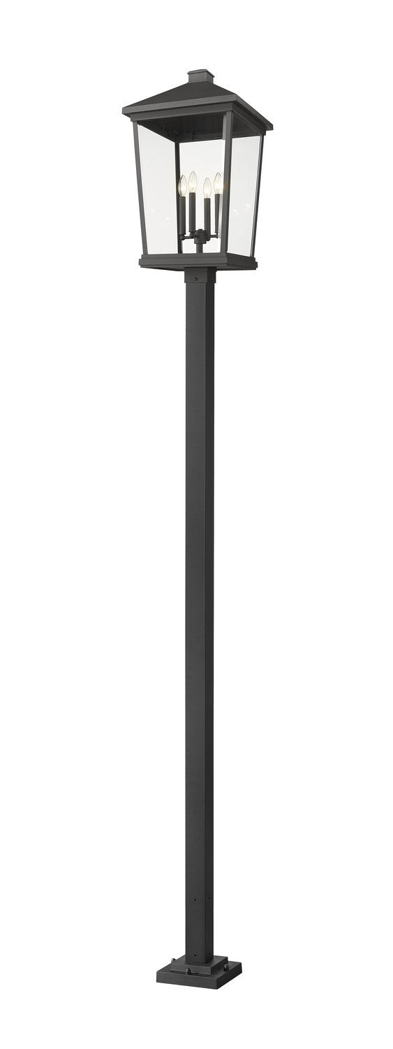 Z-LITE BEACON 4 LIGHT OUTDOOR POST MOUNTED FIXTURE | 568PHXXLS-536P-BK - Post