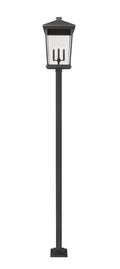 Z-LITE BEACON 4 LIGHT OUTDOOR POST MOUNTED FIXTURE | 568PHXXLS-536P-BK - Post