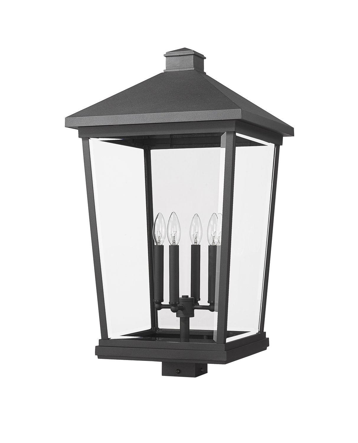 Z-LITE BEACON 4 LIGHT OUTDOOR POST MOUNT FIXTURE | 568PHXXLS-BK - Post