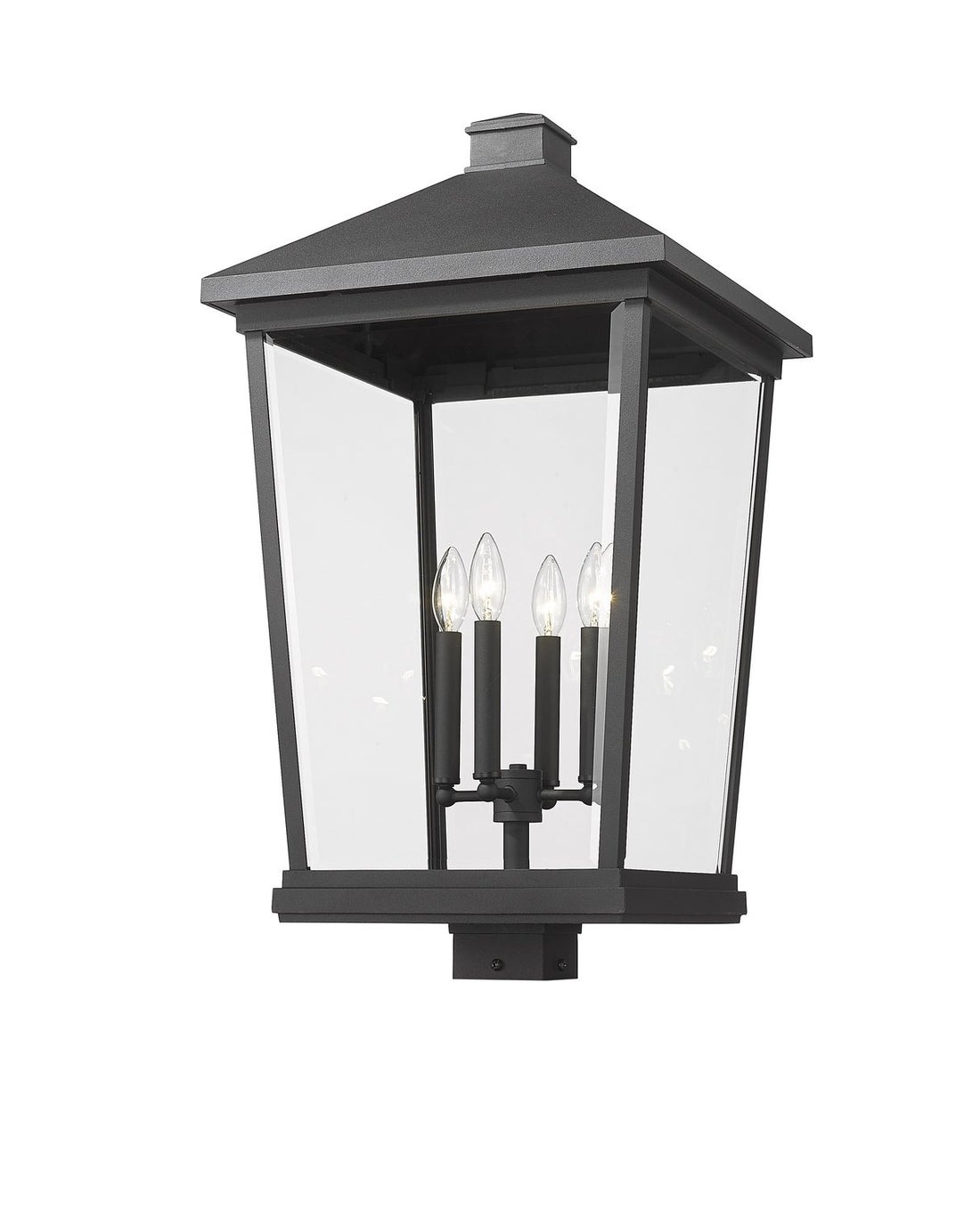 Z-LITE BEACON 4 LIGHT OUTDOOR POST MOUNT FIXTURE | 568PHXXLS-BK - Post
