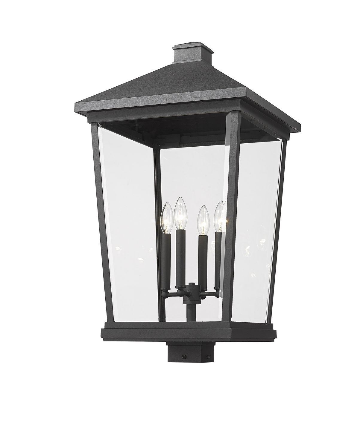 Z-LITE BEACON 4 LIGHT OUTDOOR POST MOUNT FIXTURE | 568PHXXLS-BK - Post
