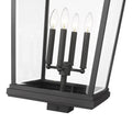 Z-LITE BEACON 4 LIGHT OUTDOOR POST MOUNT FIXTURE | 568PHXXLS-BK - Post