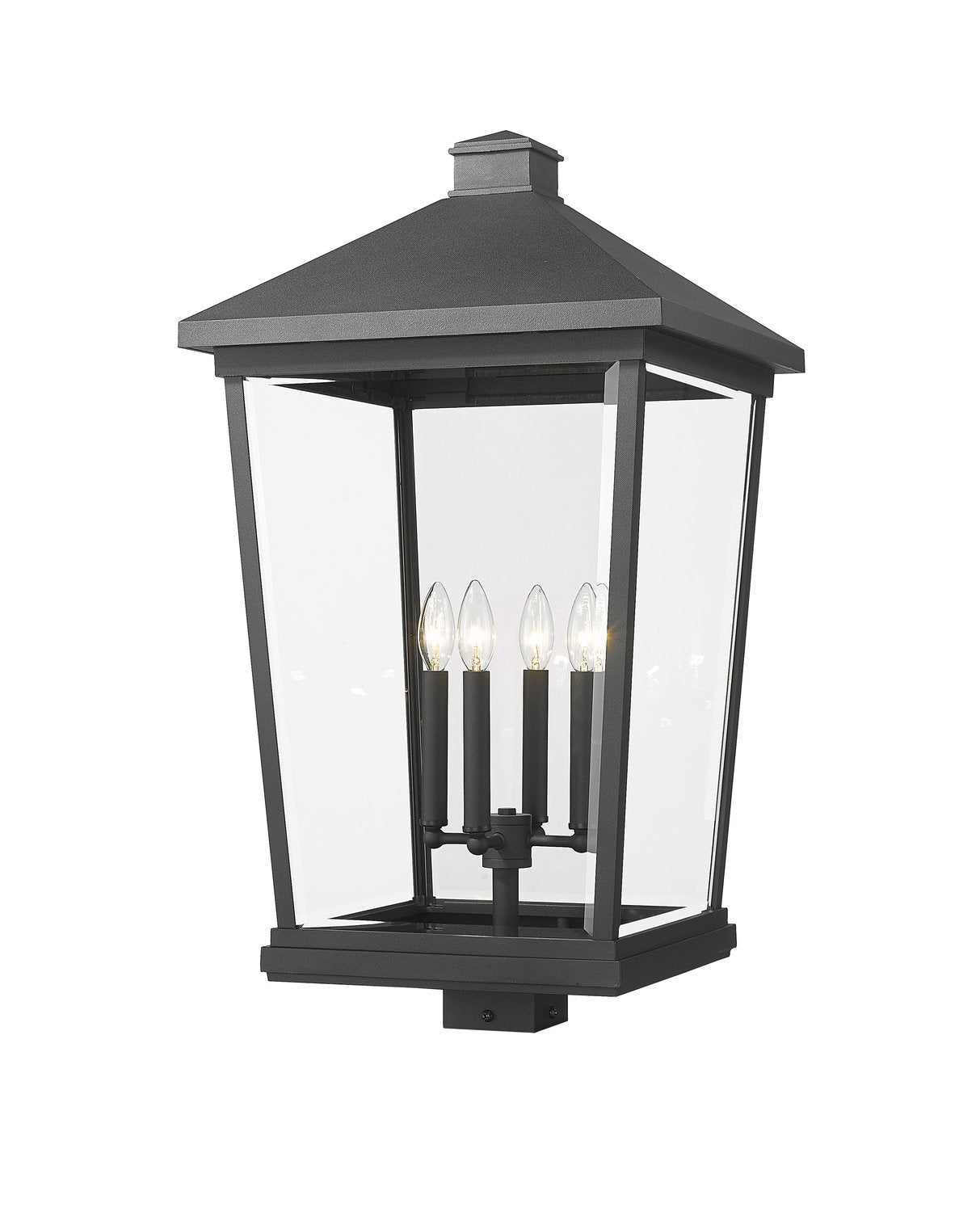 Z-LITE BEACON 4 LIGHT OUTDOOR POST MOUNT FIXTURE | 568PHXXLS-BK - Post