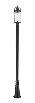 Z-LITE ROUNDHOUSE OUTDOOR POST MOUNTED FIXTURE | 569PHB-519P-BK - Post