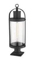 Z-LITE ROUNDHOUSE OUTDOOR PIER MOUNTED FIXTURE - 533PM | 569PHB-533PM-BK - Post