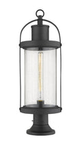 Z-LITE ROUNDHOUSE OUTDOOR PIER MOUNTED FIXTURE - 553PM | 569PHB-553PM-BK - Post