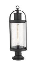 Z-LITE ROUNDHOUSE OUTDOOR PIER MOUNTED FIXTURE - 553PM | 569PHB-553PM-BK