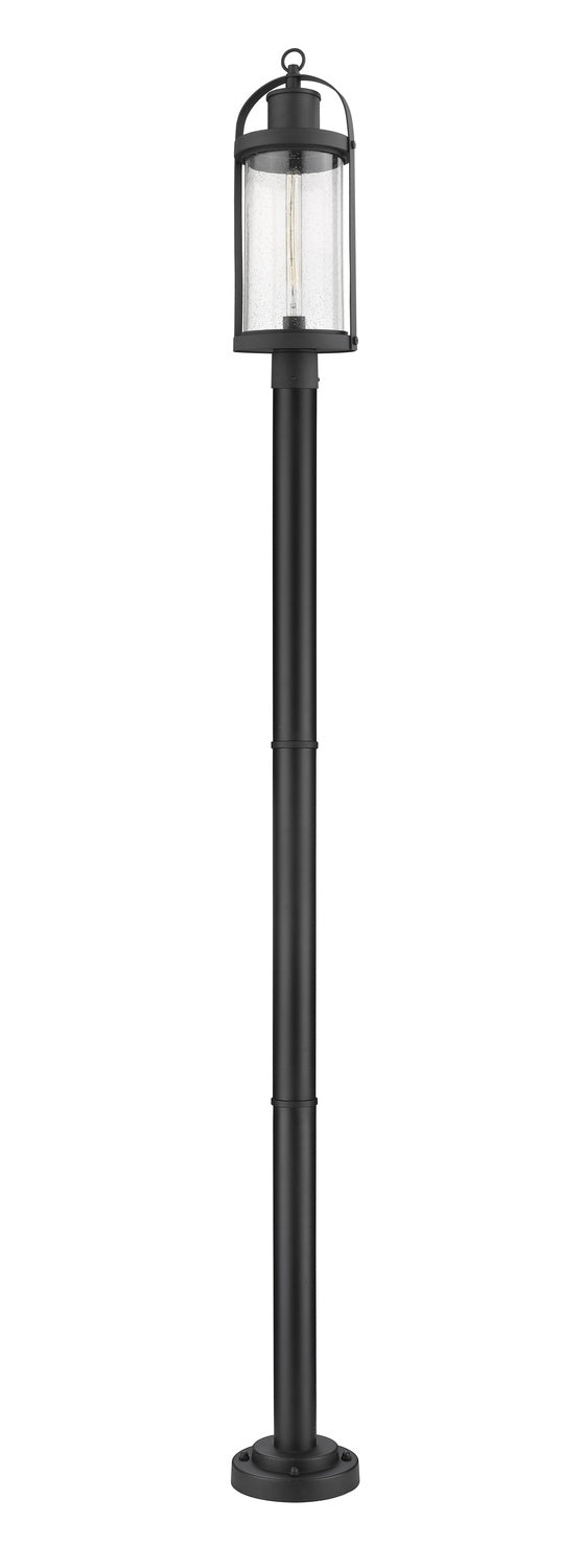 Z-LITE ROUNDHOUSE OUTDOOR POST MOUNTED FIXTURE | 569PHB-567P-BK - Post