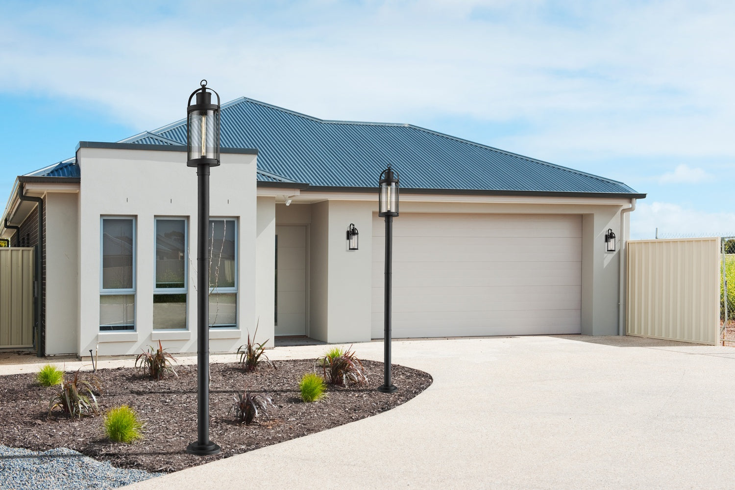 Z-LITE ROUNDHOUSE OUTDOOR POST MOUNTED FIXTURE | 569PHB-567P-BK - Post