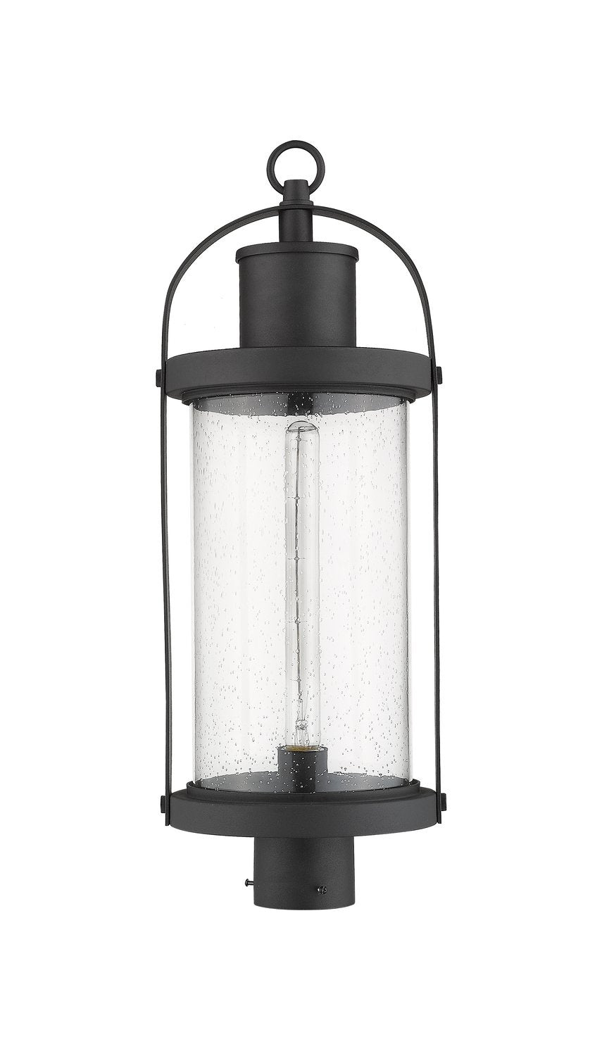 Z-LITE ROUNDHOUSE OUTDOOR POST MOUNT FIXTURE | 569PHB-BK - Post