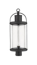 Z-LITE ROUNDHOUSE OUTDOOR POST MOUNT FIXTURE | 569PHB-BK - Post