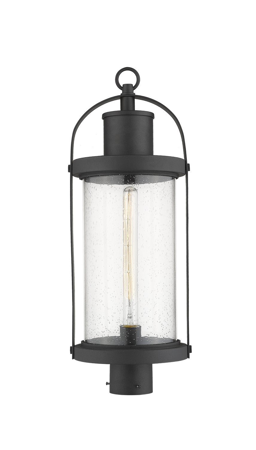 Z-LITE ROUNDHOUSE OUTDOOR POST MOUNT FIXTURE | 569PHB-BK - Post