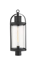 Z-LITE ROUNDHOUSE OUTDOOR POST MOUNT FIXTURE | 569PHB-BK - Post
