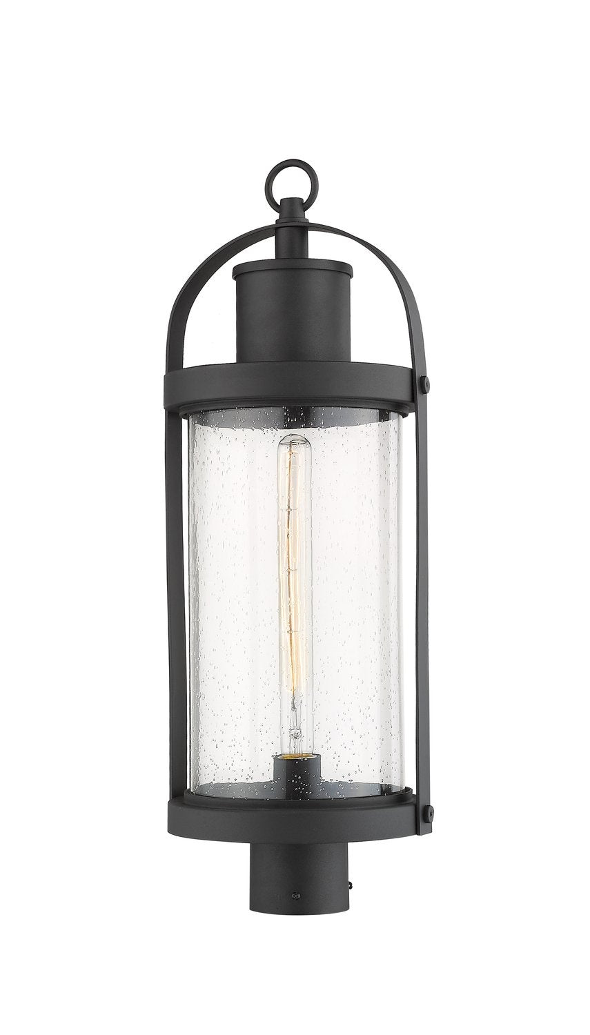 Z-LITE ROUNDHOUSE OUTDOOR POST MOUNT FIXTURE | 569PHB-BK - Post