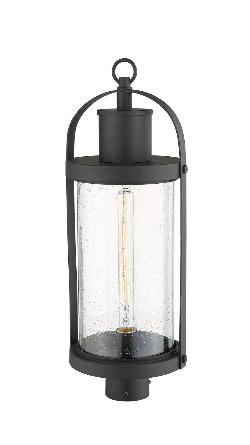 Z-LITE ROUNDHOUSE OUTDOOR POST MOUNT FIXTURE | 569PHB-BK - Post