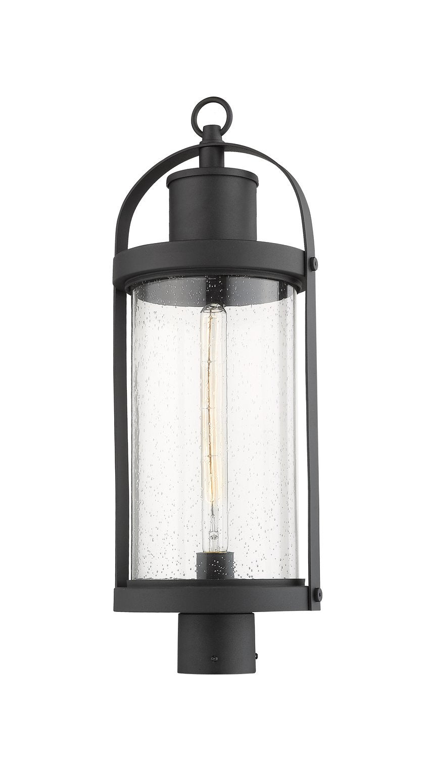 Z-LITE ROUNDHOUSE OUTDOOR POST MOUNT FIXTURE | 569PHB-BK - Post