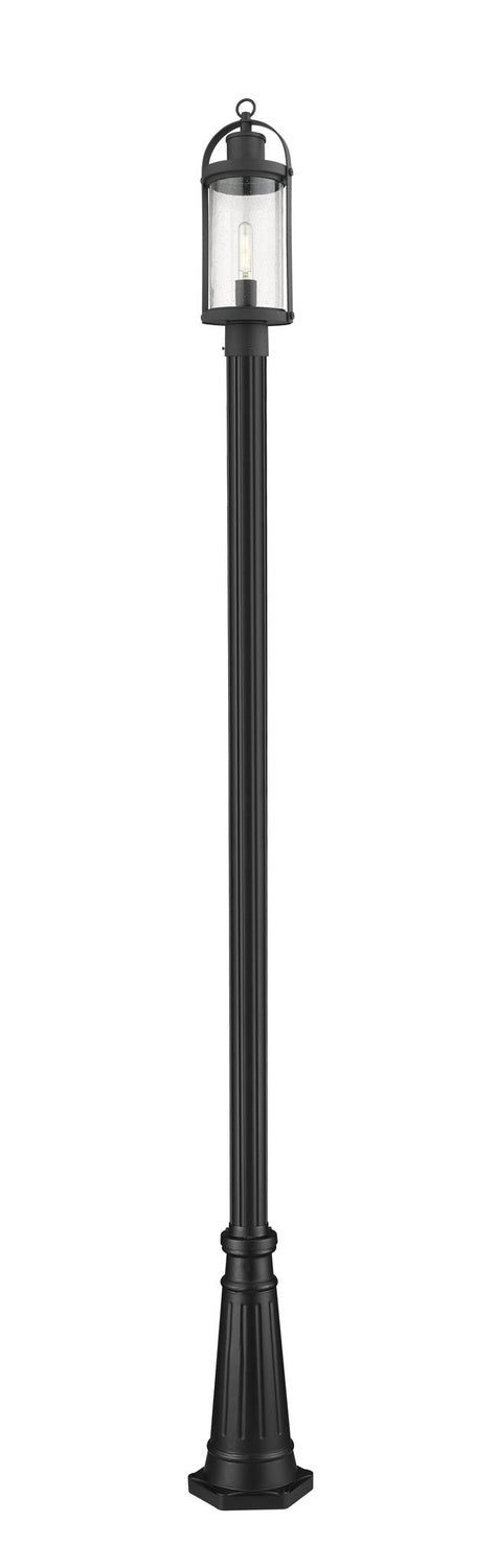 Z-LITE ROUNDHOUSE OUTDOOR POST MOUNTED FIXTURE | 569PHM-519P-BK - Post