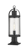 Z-LITE ROUNDHOUSE OUTDOOR PIER MOUNTED FIXTURE - 533PM | 569PHM-533PM-BK