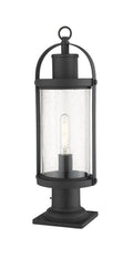 Z-LITE ROUNDHOUSE OUTDOOR PIER MOUNTED FIXTURE - 533PM | 569PHM-533PM-BK