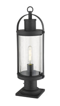 Z-LITE ROUNDHOUSE OUTDOOR PIER MOUNTED FIXTURE - 533PM | 569PHM-533PM-BK