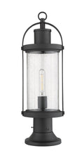 Z-LITE ROUNDHOUSE OUTDOOR PIER MOUNTED FIXTURE - 553PM | 569PHM-553PM-BK