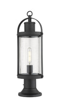 Z-LITE ROUNDHOUSE OUTDOOR PIER MOUNTED FIXTURE - 553PM | 569PHM-553PM-BK - Post