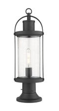 Z-LITE ROUNDHOUSE OUTDOOR PIER MOUNTED FIXTURE - 553PM | 569PHM-553PM-BK - Post