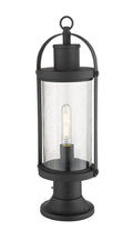 Z-LITE ROUNDHOUSE OUTDOOR PIER MOUNTED FIXTURE - 553PM | 569PHM-553PM-BK - Post