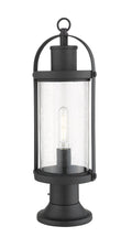 Z-LITE ROUNDHOUSE OUTDOOR PIER MOUNTED FIXTURE - 553PM | 569PHM-553PM-BK