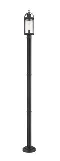 Z-LITE ROUNDHOUSE OUTDOOR POST MOUNTED FIXTURE | 569PHM-567P-BK - Post
