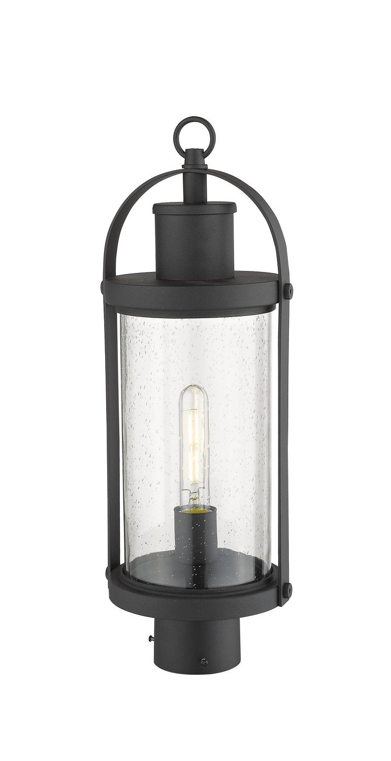 Z-LITE ROUNDHOUSE OUTDOOR POST MOUNT FIXTURE | 569PHM-BK - Post