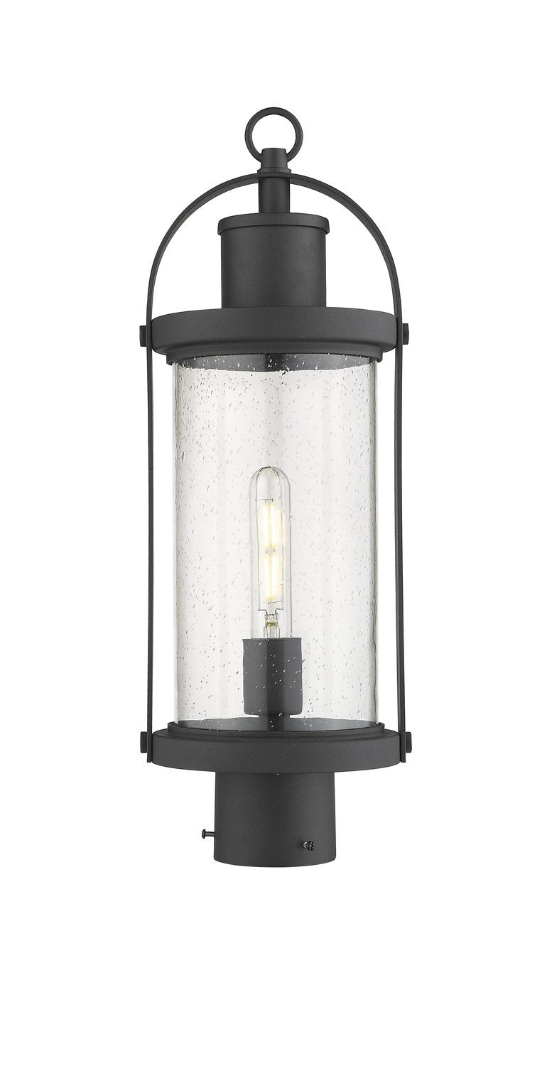 Z-LITE ROUNDHOUSE OUTDOOR POST MOUNT FIXTURE | 569PHM-BK - Post