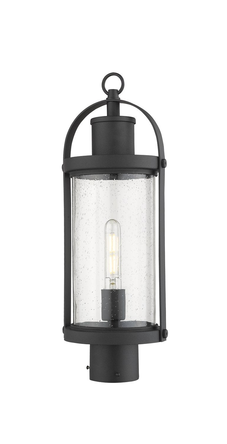 Z-LITE ROUNDHOUSE OUTDOOR POST MOUNT FIXTURE | 569PHM-BK - Post