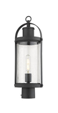 Z-LITE ROUNDHOUSE OUTDOOR POST MOUNT FIXTURE | 569PHM-BK - Post