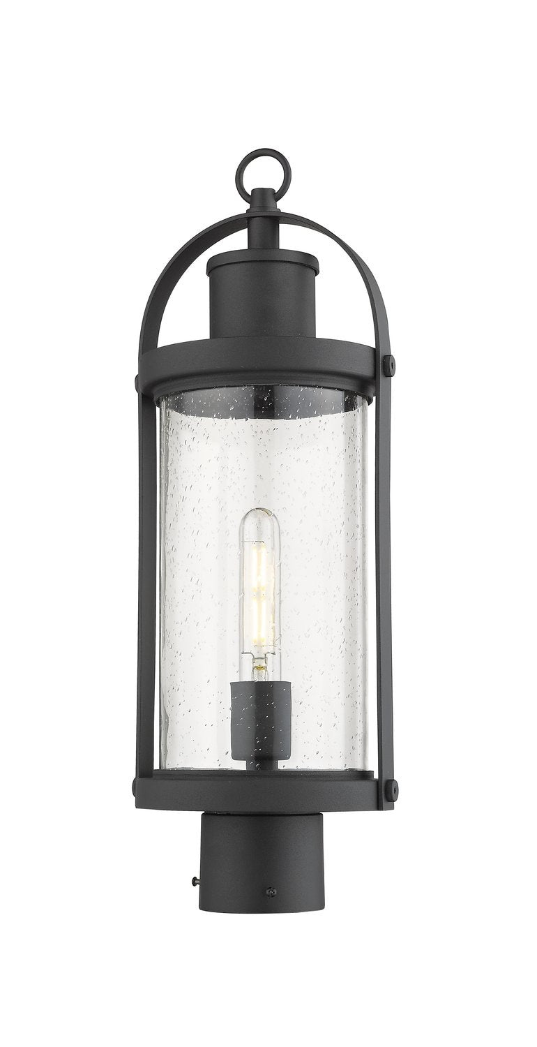 Z-LITE ROUNDHOUSE OUTDOOR POST MOUNT FIXTURE | 569PHM-BK - Post